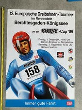 European Luge Tournament 1989 germany 1989 vintage poster
