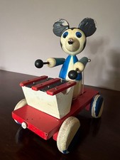 jouet à trainer en bois mickey avec un xylophone  ( EDUCALUX ? )