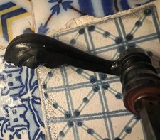 Antique French Lever Door Handle Knob Victorian Iron Set Metal Indoor Out Door