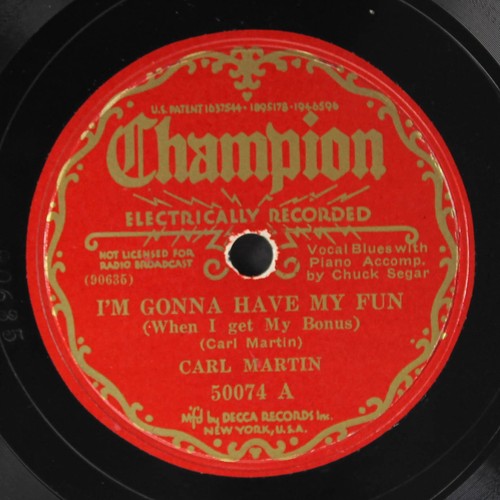 Carl martin champion single - martin,