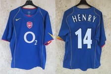 Maillot ARSENAL 2004 2006 Thierry HENRY n°14 vintage NIKE away shirt jersey L
