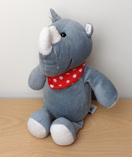 Peluche doudou rhinocéros