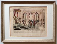 Tableau ancien la demande de main pour Napoléon à Marie Louise d'Autriche.