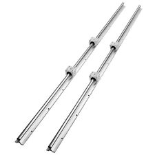 VEVOR 2PCS Rail de Guidage Linéaire SBR16 1500 mm 4PCS Bloc de Roulement SBR16UU