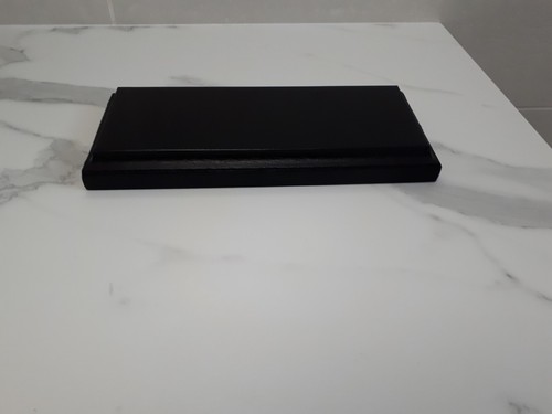 Socle bois peint noir - bois, en