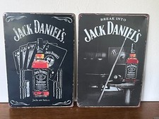 2 x tole plaque Métallique pub collector JACK DANIEL’S / No plaque émaillée