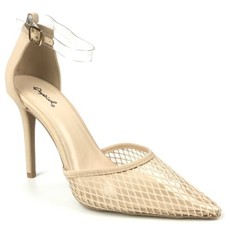 Abbie Mesh Ankle Tie Pumps