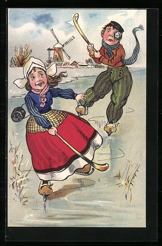 Carte postale enfants jouant