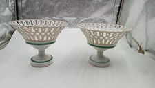 Paire de présentoirs à chocolat en porcelaine Ginori du XIXe siècle