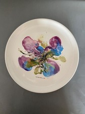 ÉLÉGANTE ASSIETTE ZAO WOU- KI " L'ORCHIDÉE" ATELIER DE SEGRIES 1986
