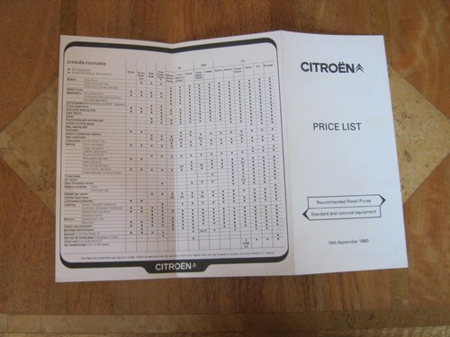Citroen price list brochure - list, 6