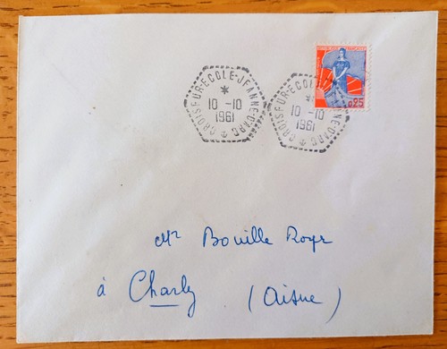 Enveloppe avec oblitération