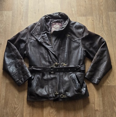 Vintage genuine leather biker - vintage,