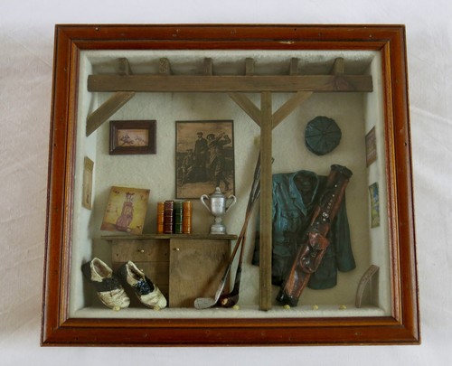Boite vitrine golf ancienne - boite, golf,