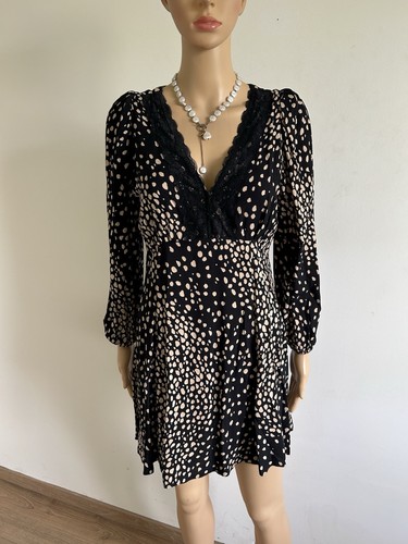 Robe noire beige dorothy - et,