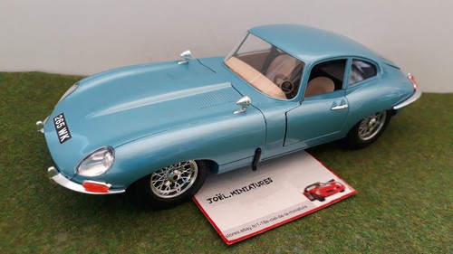 Jaguar type coupé 1961 bleu - e,