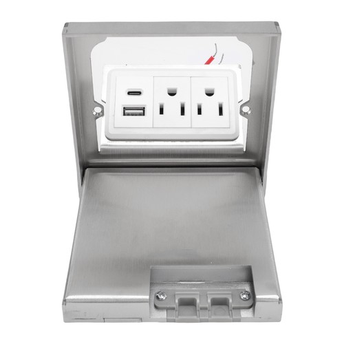 Double prises recessed outlet - double,