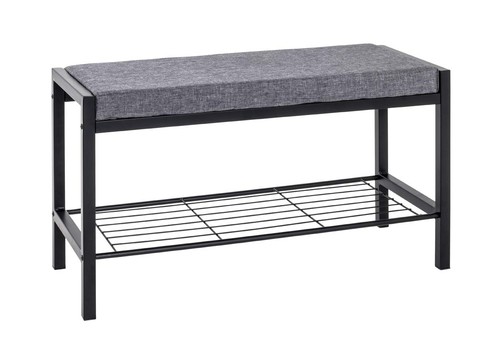 Banc gris noir métal - noir,,