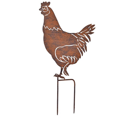 Silhouette déco poule 24x46cm