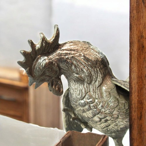 Statue coq métal - statue, de