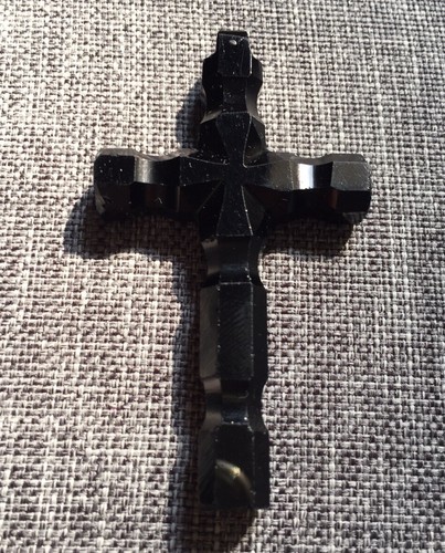 Ancien pendentif croix pierre - pendentif,