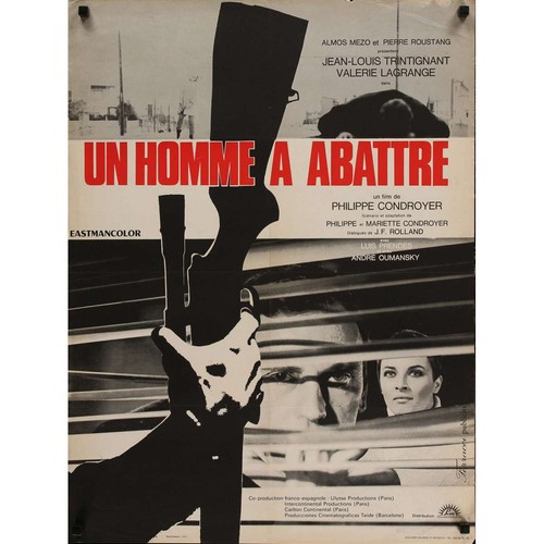 Homme abattre affiche de - homme,