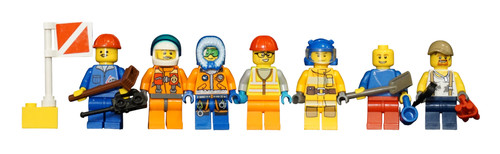 Figurine lego ouvrier chantier - lego,