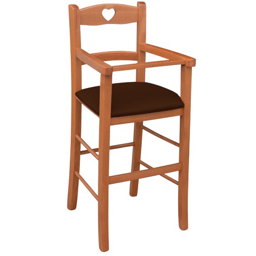 Chaise haute bois - haute, couleur