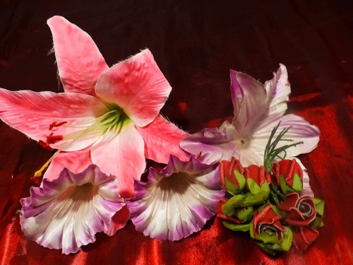 Lot fleurs tissus les - lot, et