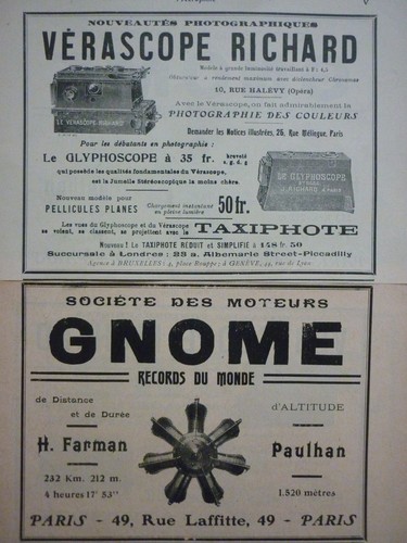 1910 pub gnome moteur avion - 1910,