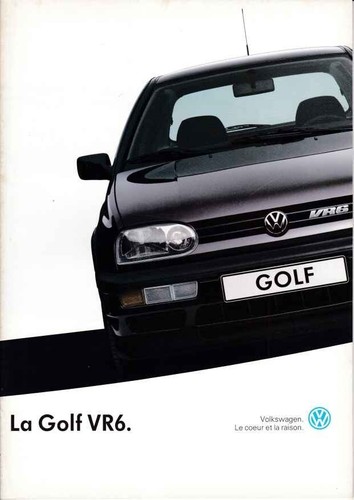 Catalogue brochure golf vr6 - catalogue, vw