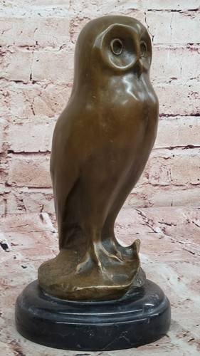 Bronze marbre base - marbre, chouette