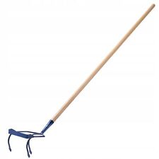 Cultivateur KADAX en métal avec manche en bois, 3 dents, 15 x 174 cm