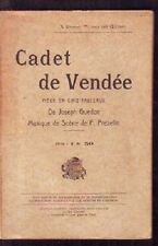 CADET DE VENDEE   PIECE EN CINQ TABLEAUX  GUEDON
