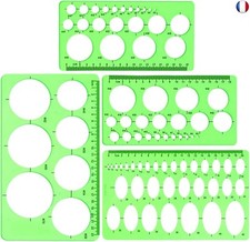 Modèle Cercle et Ovale, 4 Pcs