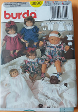 BURDA PATRONS HABITS DE POUPEES - 3 TAILLES - N°3890 + CADEAU