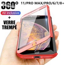 Coque 360 pour iPhone 12 XS Max XR 11 Pro 6s 7 8 Plus Protection Antichoc +Verre
