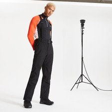 Hommes Noir Dare2b Atteindre Isolé Extensible Ski Salopette Pantalon Court Jambe