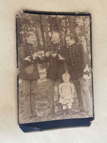 Ancienne photo contrecollee - photo,