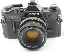 Canon AE-1 Black 35mm SLR Film