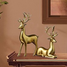 Lot de 2 statues de rennes