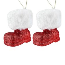 Décorations De Noël Bottes De Santa Paillettes Ensemble De 2