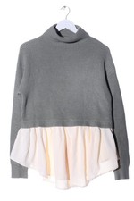 ZARA Pull-over à col roulé Dames Pull T EU 38 blanc cassé-gris vert