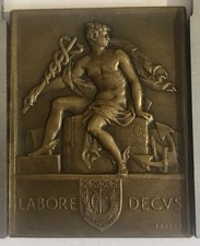 Médaille plaque bronze par - plaque,
