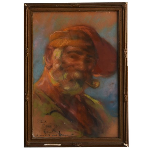 Pastel portrait pécheur - pastel,