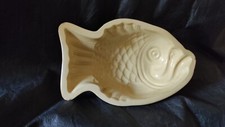 MOULE POISSON 21x13x6cm CERAMIQUE ANCIEN PETRUS REGOUT MAASTRICHT 1950 VINTAGE