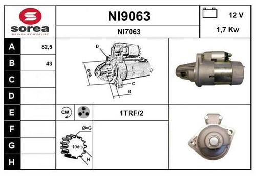 Démarreur snra ni9063 nissan - snra,