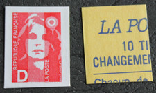 Timbre Marianne de BRIAT rouge