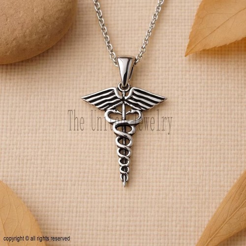 Pendentif caducée argent - pendentif,