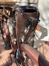 velo ancien antivol support cuir